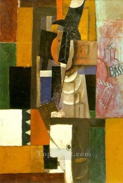 Abstracto famoso Painting - Homme a la guitare 1912 Cubismo